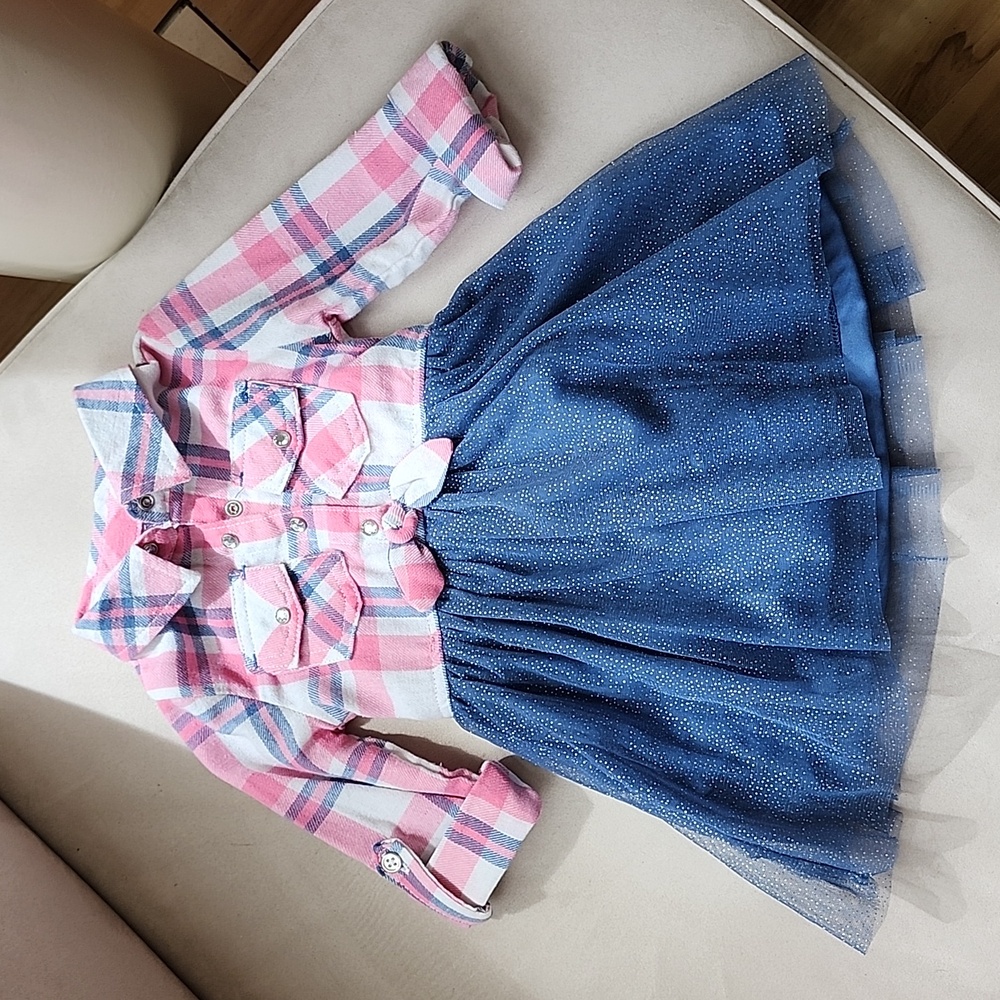 18 month Dress Western sparkle tulle skirt